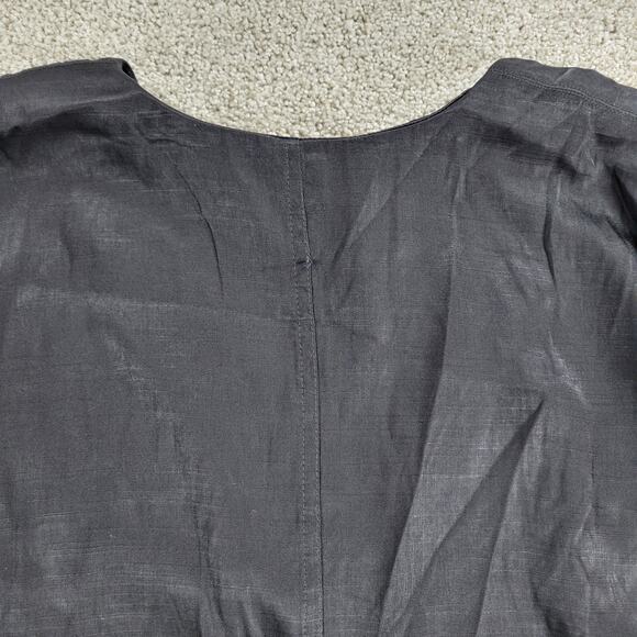 H&M Top Womens Medium Black V-Neck Sleeveless Loose Blouse Casual - Picture 9 of 12